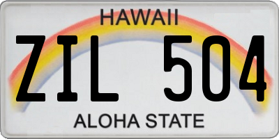 HI license plate ZIL504