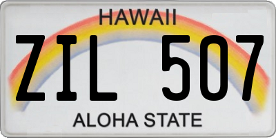 HI license plate ZIL507