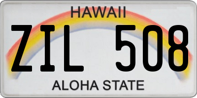 HI license plate ZIL508