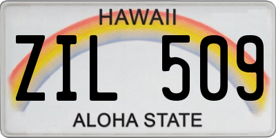 HI license plate ZIL509