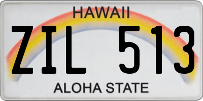HI license plate ZIL513