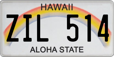 HI license plate ZIL514