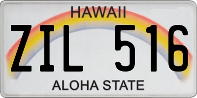 HI license plate ZIL516