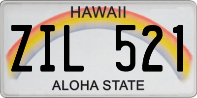 HI license plate ZIL521