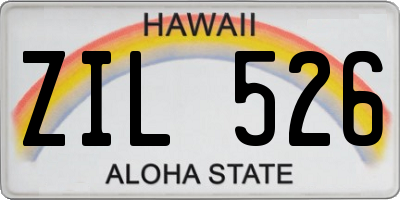 HI license plate ZIL526