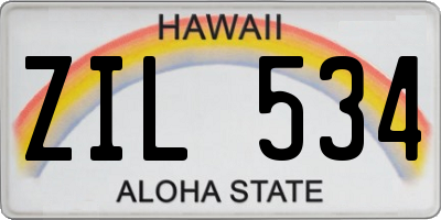 HI license plate ZIL534