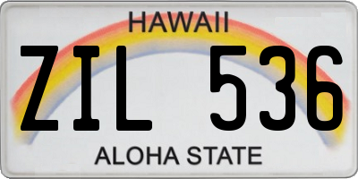 HI license plate ZIL536
