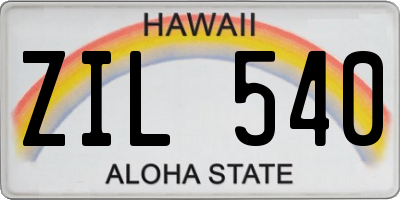 HI license plate ZIL540