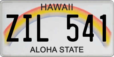 HI license plate ZIL541