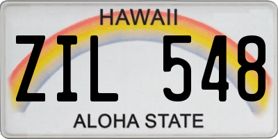 HI license plate ZIL548