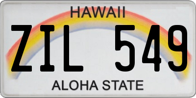 HI license plate ZIL549