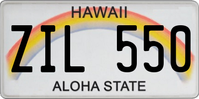 HI license plate ZIL550