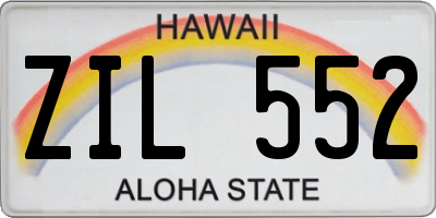 HI license plate ZIL552