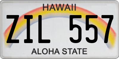 HI license plate ZIL557