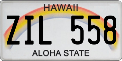 HI license plate ZIL558