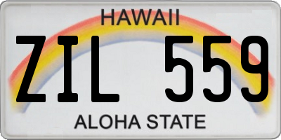 HI license plate ZIL559