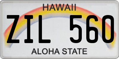 HI license plate ZIL560