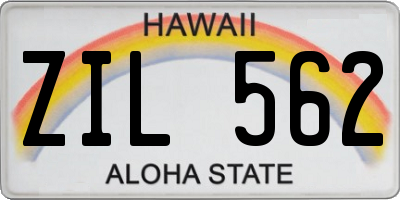 HI license plate ZIL562