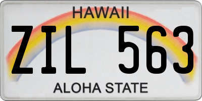HI license plate ZIL563