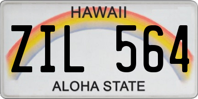 HI license plate ZIL564