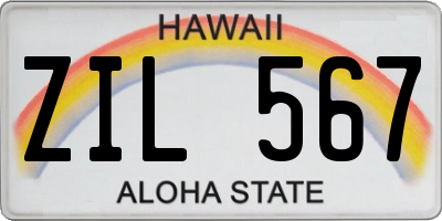 HI license plate ZIL567