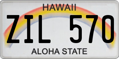 HI license plate ZIL570