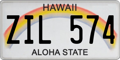 HI license plate ZIL574