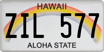 HI license plate ZIL577