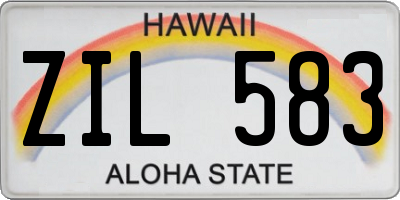 HI license plate ZIL583
