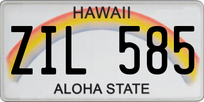 HI license plate ZIL585