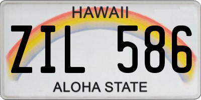 HI license plate ZIL586