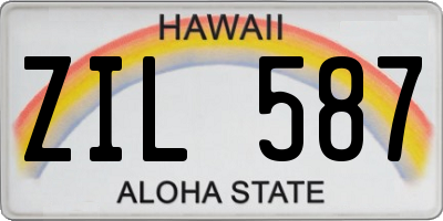HI license plate ZIL587