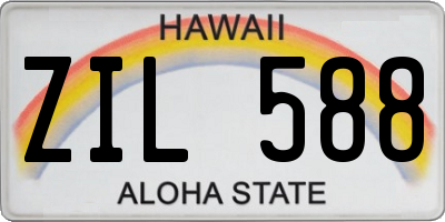 HI license plate ZIL588