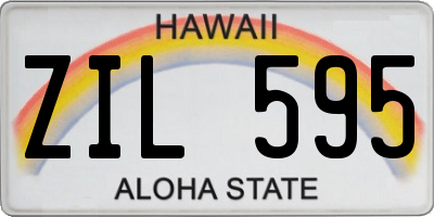 HI license plate ZIL595
