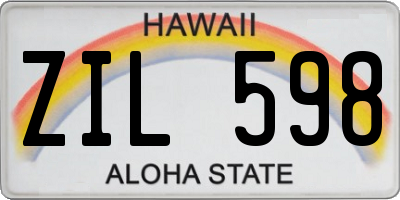HI license plate ZIL598