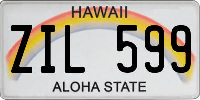 HI license plate ZIL599