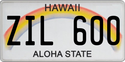 HI license plate ZIL600