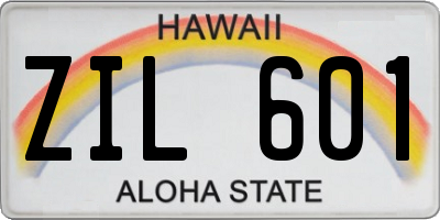 HI license plate ZIL601