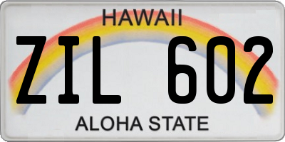 HI license plate ZIL602