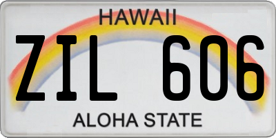 HI license plate ZIL606