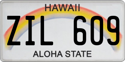 HI license plate ZIL609