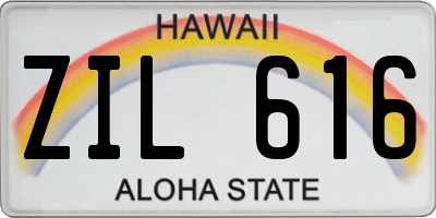 HI license plate ZIL616