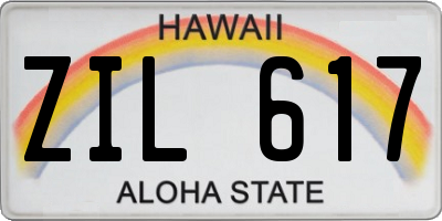 HI license plate ZIL617