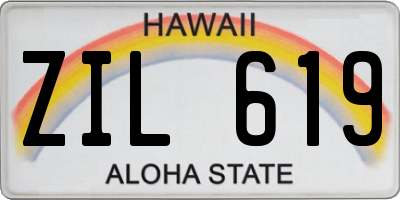 HI license plate ZIL619