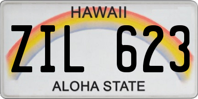 HI license plate ZIL623