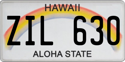 HI license plate ZIL630