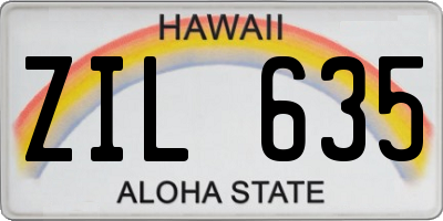 HI license plate ZIL635