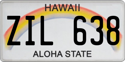 HI license plate ZIL638