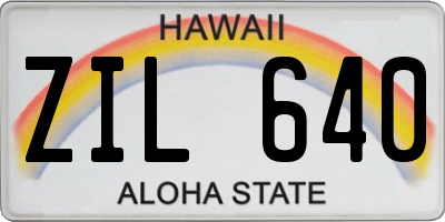 HI license plate ZIL640