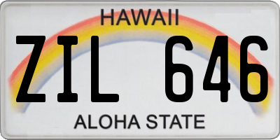 HI license plate ZIL646